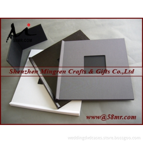 Leather Fabric Cloth Document File Book Folder Clip Holder Cover